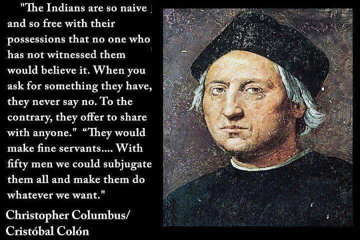 Image result for christopher columbus being mean to natives